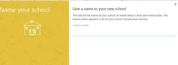 Name your school on Learnworlds