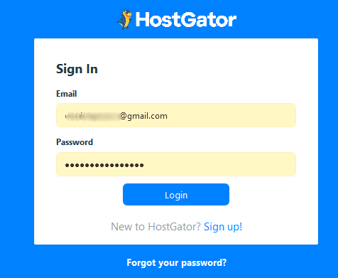 hostgator login account