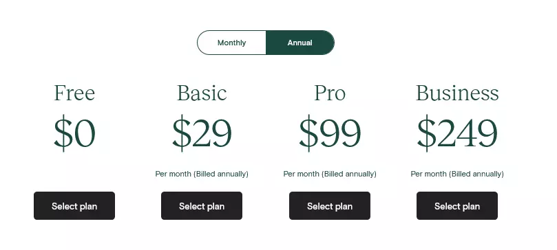 LearnWorlds vs Teachable vs Thinkific Pricing plan
