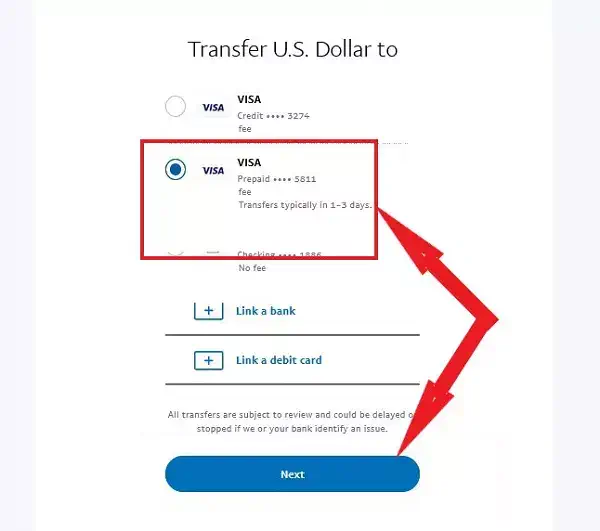 PayPal fee when you withdraw to UBA Prepaid Card